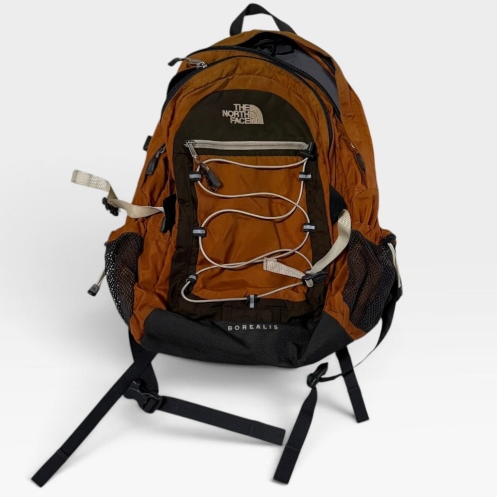 The North Face Borealis Backpack Unisex Hiking Utility Burnt Orange Black